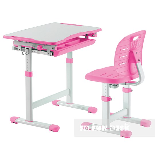 Парта растущая + стул Piccolino III Pink в Магадане - изображение 1