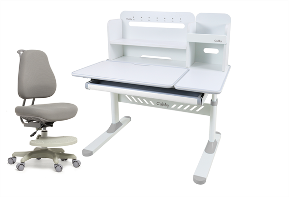 Комплект парта + кресло Nerine Grey + Paeonia Grey + чехол для кресла в подарок! в Магадане - изображение
