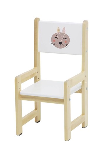 Комплект растущей детской мебели Polini kids Eco 400 SM, Лесная сказка, 68х55 см белый-натуральный в Магадане - изображение 5