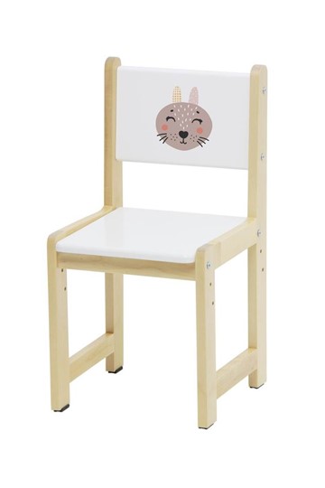 Комплект растущей детской мебели Polini kids Eco 400 SM, Лесная сказка, 68х55 см белый-натуральный в Магадане - изображение 7
