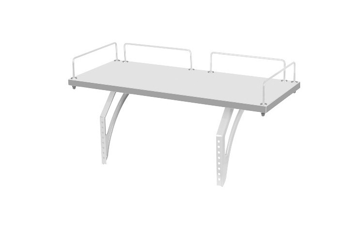 Детский стол-трансформер 1/75-40 (СУТ.25) + Polka_z 1/600 (2 шт.) + Polka_b 1/550 (2 шт.) белый/серый/серый в Магадане - изображение 2