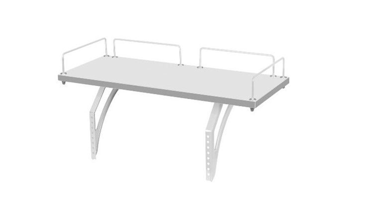 Растущий стол 1/75-40 (СУТ.25) + Tumba 3 + Polka_z 1/600 (2 шт.) белый/белый/Серый в Магадане - изображение 1
