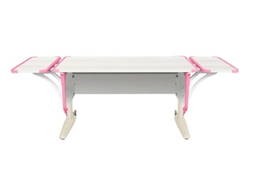 Детский стол-трансформер 4/100 (СУТ.43) + Polka_b 4/550 (2 шт) Рамух белый/бежевый/розовый в Магадане