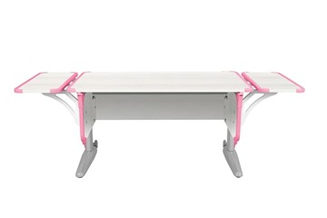 Растущий стол 4/100 (СУТ.43) + Polka_b 4/550 (2 шт) Рамух белый/серый/розовый в Магадане