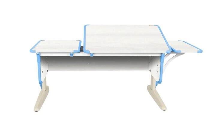 Детский стол-трансформер 4/75-40 (СУТ.42)  + Polka_b 4/550 Рамух белый/бежевый/ниагара в Магадане - изображение 4