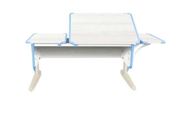 Детский стол-трансформер 4/75-40 (СУТ.42)  + Polka_b 4/550 Рамух белый/бежевый/ниагара в Магадане - изображение