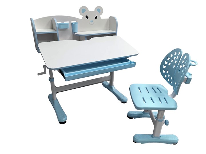 Растущий стол и стул Carezza Blue FUNDESK в Магадане - изображение 4