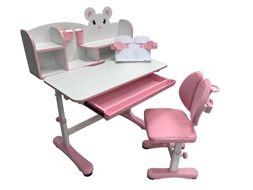 Растущая парта + стул Carezza Pink FUNDESK в Магадане - предосмотр