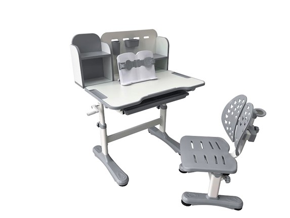 Растущая парта + стул Vivo Grey FUNDESK в Магадане - изображение
