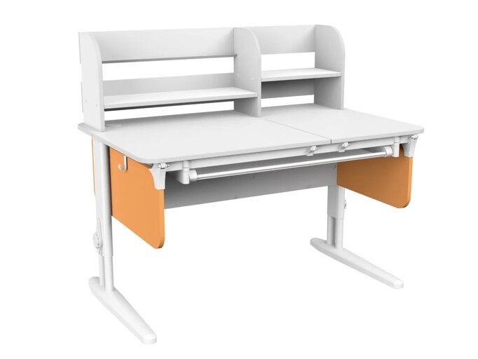 Детский стол-трансформер Lp/70-45 (СУТ.62 PRO) белый/белый/оранжевый в Магадане - изображение 1