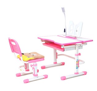 Детский стол-трансформер RIFFORMA SET-07, розовый в Магадане