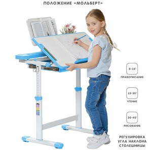 Детский стол-трансформер SET Holto-18 голубой в Магадане - предосмотр 2