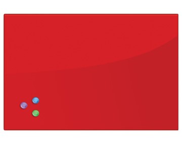 Доска магнитно-маркерная стеклянная BRAUBERG 40х60 см, красная в Магадане - предосмотр