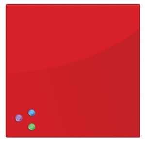 Магнитно-маркерная стеклянная доска BRAUBERG 45х45 см, красная в Магадане - предосмотр