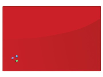 Доска магнитно-маркерная стеклянная BRAUBERG 60х90 см, красная в Магадане - предосмотр