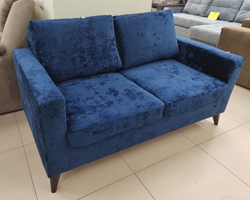 Прямой диван Рим МД Краш 15 темно синий в Магадане