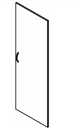 SIMPLE SD-6B Дверь высокая 594х16х1740 серый в Магадане - изображение